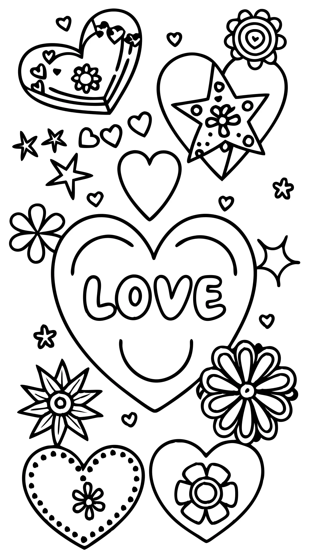 coloriages coeurs de la Saint-Valentin